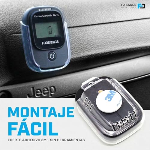 Detector de monóxido de carbono para vehículos y aviones | Alarma rápida de bajo nivel de 9 ppm (versión 2.0) FD-CAR002