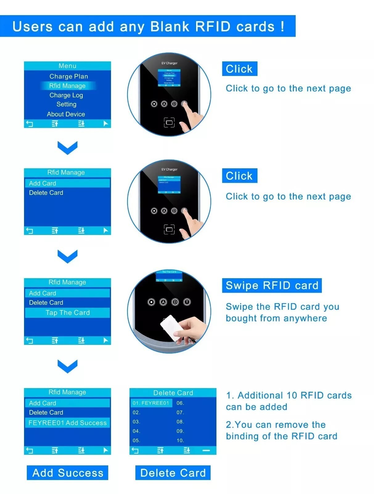 Cargador para vehículos eléctricos GBT de China con función DLB, aplicación Wi-Fi RFID, 11 kW trifásico, retardo de 1 a 15 horas