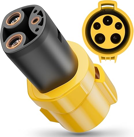 MECMO Adaptador de carga J1772 a Tesla para el modelo 3/Y/X/S - Certificado de seguridad, 80 amperios 240 V CA carga rápida para cargadores SAE tipo 1 (adaptador EV solo para autos Tesla)