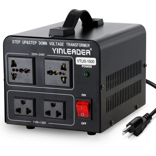 1500W Transformador convertidor de Voltaje (220V a 110V, 110V a 220V) 1500 W convertidor de Subida/Bajada 110/120 voltios - 220/240 voltios