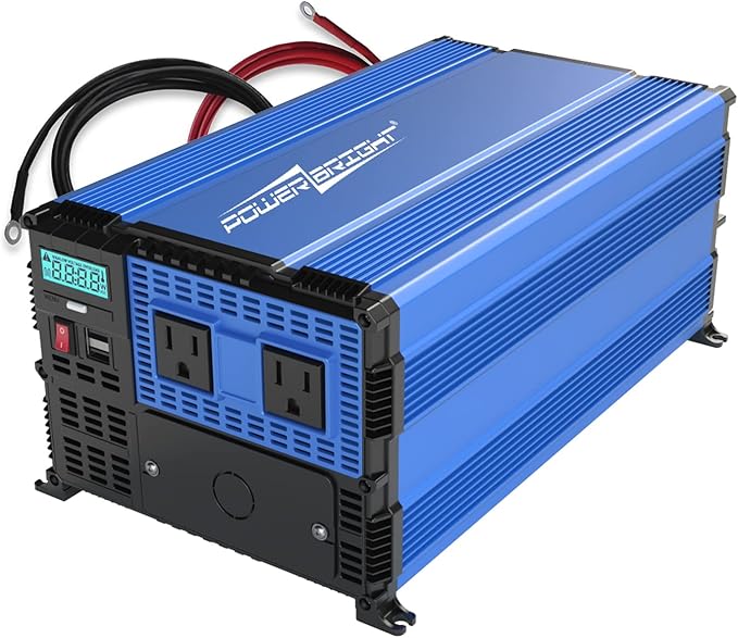 Inversor de corriente de 3000w, convertidor de 12 V CC a 120 V CA para RV, camión, inversor fuera de la red, inversor de automóvil fácil de instalar, salidas dobles de CA de 110 V PX3000