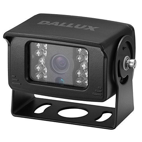 DALLUX Kit de cámara de respaldo para vehículo, cámara de visión trasera con monitor de 7 pulgadas + cable de cámara de 4 pines para autobús/camión/furgoneta/remolque/autocaravana/autocaravana/motor casa/camioneta/vehículo resistente (12V-24V)