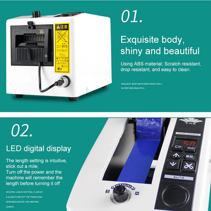 Dispensador automático de cinta de embalaje FEITA TOOLS M-1000, máquina cortadora automática de cinta adhesiva, cortador dispensador de cinta electrónica