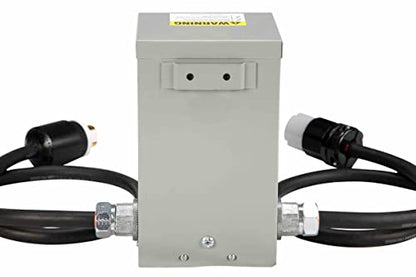 Transformador reductor precableado de 1 fase Buck/Boost - 240V primario - 208V secundario - 30 amperios - 50/60Hz #235599