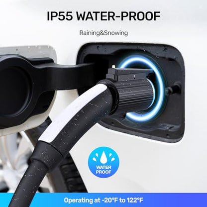Unitek Adaptador de carga Tesla a J1772 Max 60 Amp 240V apto para todos los J1772 Evs Anti-Drop Lock EV Adaptador de cargador funciona con conectores de pared Tesla de alta potencia AR-P1503A