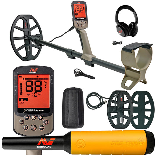 Detector de metales resistente al agua Minelab X-TERRA ELITE, paquete de expedición MIN37070003