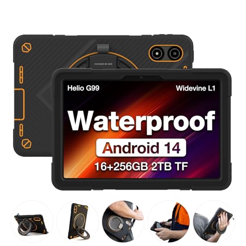 AGM PAD P2 Active Rugged Android 14 Tablet con funda, impermeable y a prueba de caídas, certificado Widevine L1 y GMS, pantalla FHD 480 NITS de 11 pulgadas, 90 Hz, MTK G99, 8000 mAh, 16 (8+8) + 256 GB