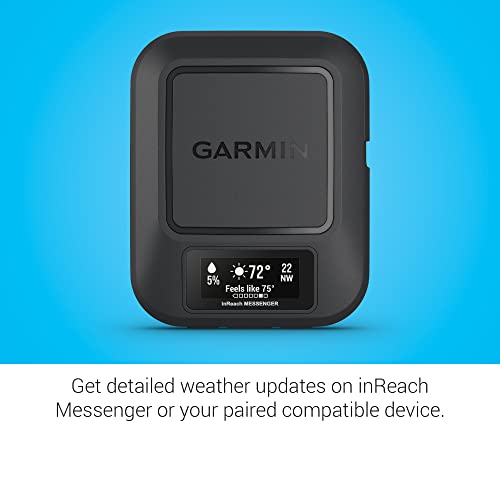 Garmin Comunicador satelital portátil inReach® Messenger, mensajería bidireccional global 00753759292355
