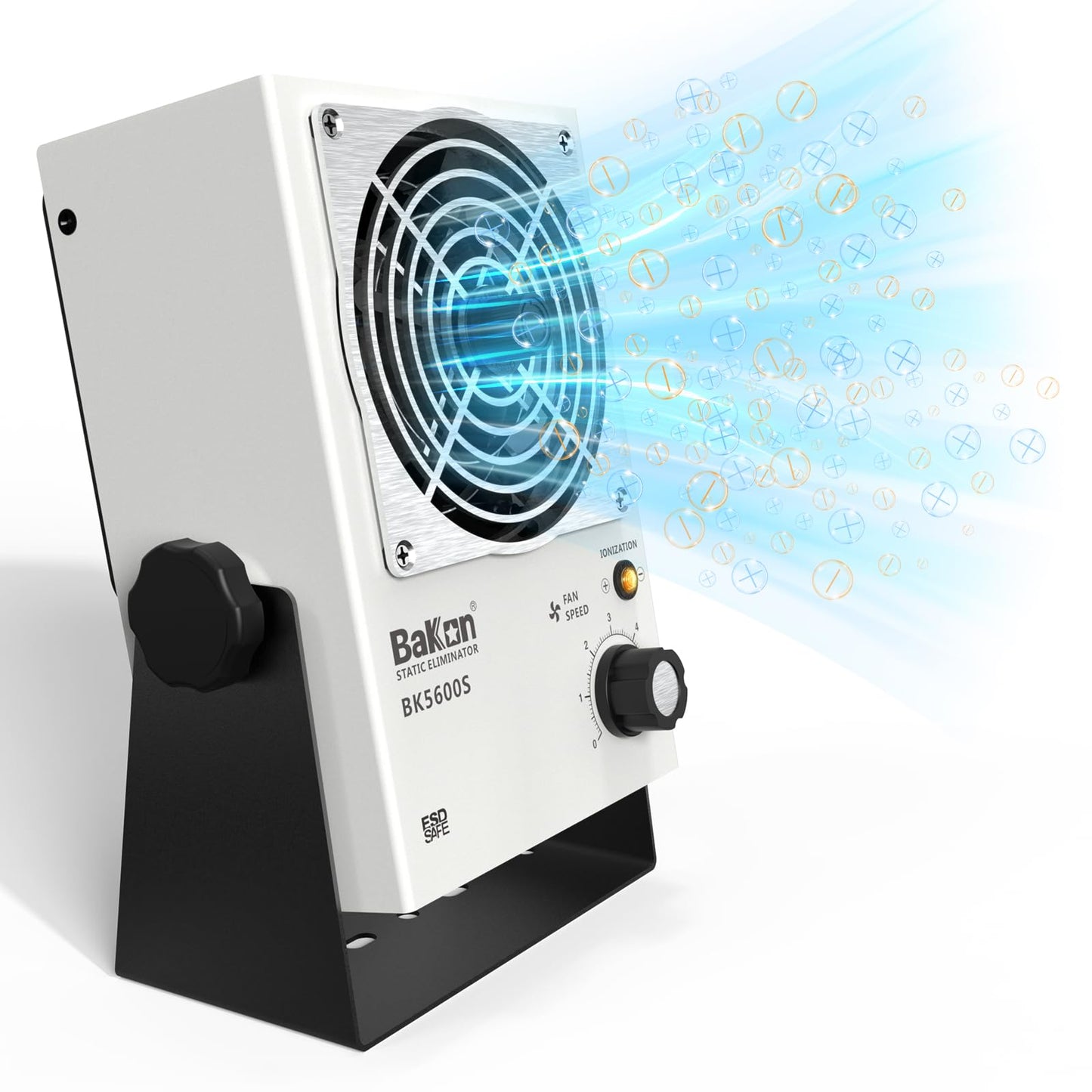 BAKON Ventilador de iones antiestático BK5600S, Ventilador eléctrico iónico, Eliminador estático, Mantenimiento de fabricación electrónica, Laboratorio de investigación científica, Embalaje de chips para eliminar la electricidad estática