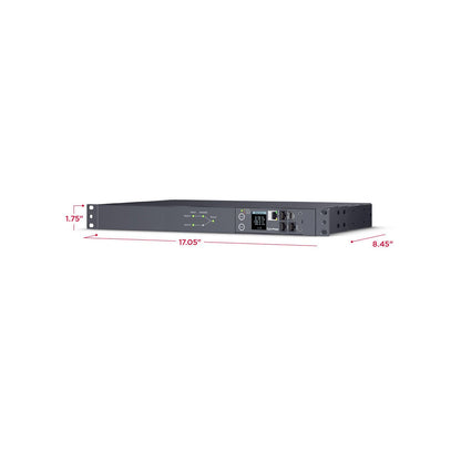 Unidad de distribución de energía conmutada ATS CyberPower PDU44001 de 10 tomas para montaje en rack de 1U