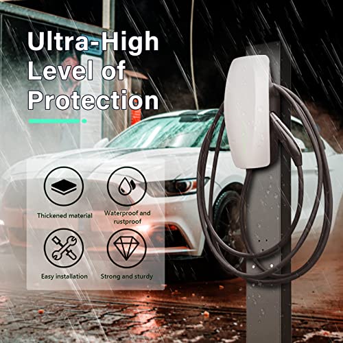 HOSMART Base de Carga EV, Conector de Pared, estación de Carga EV, Soporte de Carga para vehículos eléctricos, Soporte para estación de Carga de Coche eléctrico Tesla, Accesorios para Tesla