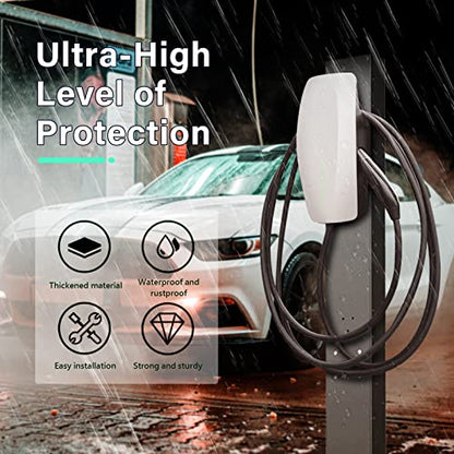 HOSMART Base de Carga EV, Conector de Pared, estación de Carga EV, Soporte de Carga para vehículos eléctricos, Soporte para estación de Carga de Coche eléctrico Tesla, Accesorios para Tesla