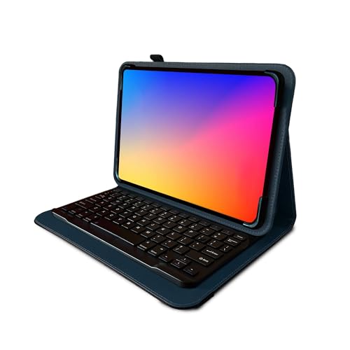 Navitech Funda de teclado Bluetooth rotacional azul compatible con Lenovo Yoga Tab 3 Pro 10