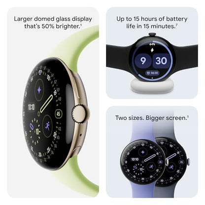Google Pixel Watch 4 (1.772 in) - Reloj inteligente Android con frecuencia cardíaca y seguimiento del sueño - Batería de 40 horas - Seguimiento de actividad física - Google AI - Caja de aluminio negro GA09962-US