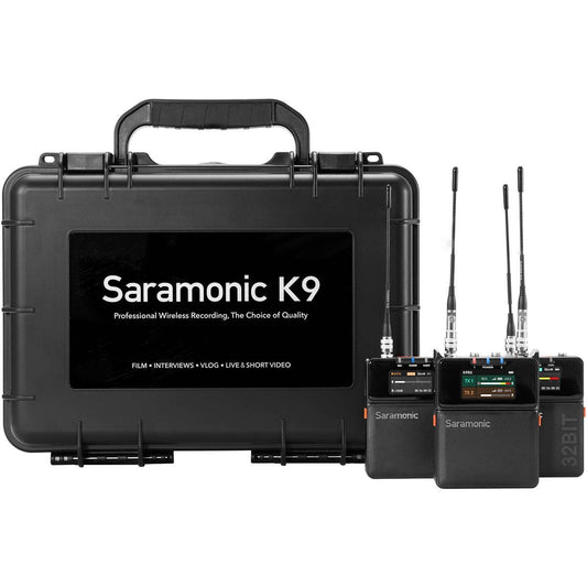 Sistema de micrófono inalámbrico digital UHF Saramonic K9-US Pro para dos personas para cámaras SAK9US