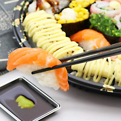 Palillos de acero inoxidable 304 reutilizables, de varios colores, ligeros, palillos de metal aptos para el lavavajillas – 5 pares - 033985217378