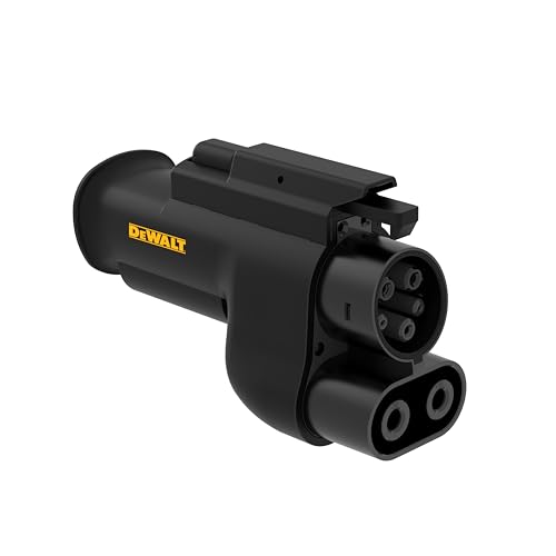 DEWALT Adaptador de carga rápida NACS a CCS1, 500A/1000V, carga rápida tu CCS1 EV en supercargadores Tesla, compatible con vehículos eléctricos seleccionados.