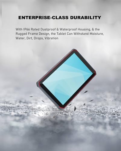 Escáner de tableta resistente de 8 pulgadas, tableta Android 13 Enterprise con motor de escáner de código de barras Honeywell N6603 1D y 2D integrado, WiFi y 4G LTE, para seguimiento de inventario de