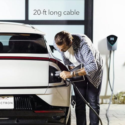 Lectron V-Box - Estación de carga para vehículos eléctricos de 48 amperios, potente cargador de nivel 2 (240 V) con enchufe NEMA 14-50/cableado, certificado Energy Star y ETL para vehículos eléctricos