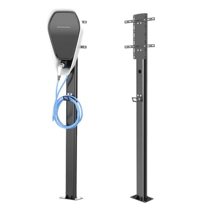 Soporte de pedestal universal para cargador de vehículos eléctricos, montaje en suelo de 59 pulgadas con gancho para cable BS-CDZ