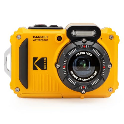 KODAK PIXPRO WPZ2 - Cámara digital resistente al agua de 16 MP, zoom óptico de 2.7 pulgadas, video LCD Full HD, amarillo