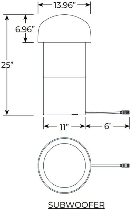 VOLT Sistema de audio para exteriores OHM 4.1 con 4 altavoces satélite, subwoofer y amplificador Bluetooth, proporciona cobertura de hasta 1300 pies cuadrados VAU-KIT3-PBZ