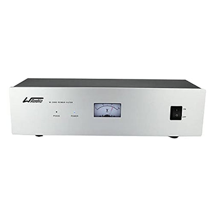 Acondicionador de energía de ruido de CA - Purificador de red de audio y video Filtro de ruido Protector de sobretensiones con enchufes estándar de EE. UU. (plata)