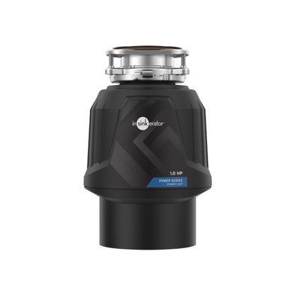 InSinkErator Power ‎80020-ISE - Eliminador de basura de 1 HP, serie Power EZ Connect, triturador de residuos de alimentos de alimentación continua, color negro