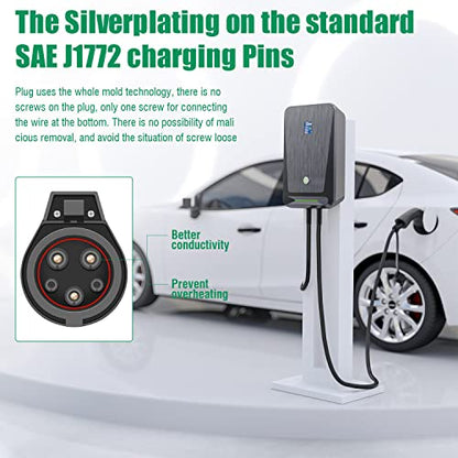 LEFANEV 32A 7.68KW Cargador EV Nivel 2,240V 20ft Cable de carga Estación de carga de vehículos eléctricos con NEMA 14-50 para vehículos eléctricos e híbridos F40-32A-NEMA14-50