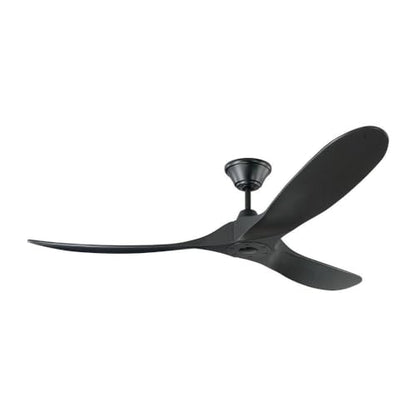 Monte Carlo 3MAVR60BKBK Maverick Energy Star - Ventilador de techo para exteriores de 60 pulgadas con control remoto, 3 aspas de madera de balsa, negro mate