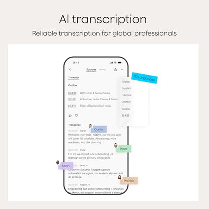 Plaud Grabadora de voz Note Pro AI, transcribe y resume con IA, control de aplicaciones, tomador de notas para reuniones y llamadas, soporta 112 idiomas, ultra delgado con pantalla InstantView