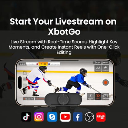 Cámara de acción deportiva Chameleon AI, sistema de seguimiento de cardán deportivo con seguimiento de equipos y jugadores, video COMS 4K, rotación de 360°, FOV de 120°, transmisión en vivo