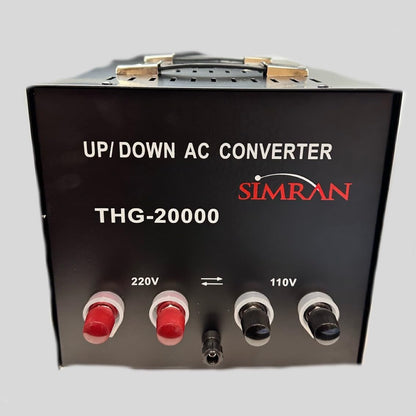 Simran THG-20,000 convertidor de voltaje, transformador de potencia elevador y descendente para conversión de 110 voltios, 220 voltios, 240 voltios (20000 vatios)