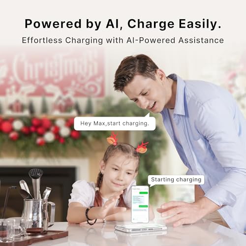 Autel Cargador EV Nivel 2 40 Amperios Hogar Inteligente AI para Vehículo Eléctrico (EV) con Wi-Fi y Bluetooth, EVSE con Funda Integrada y Cable de 25 Pies NEMA 14-50 Enchufe (Gris Oscuro) #106000764