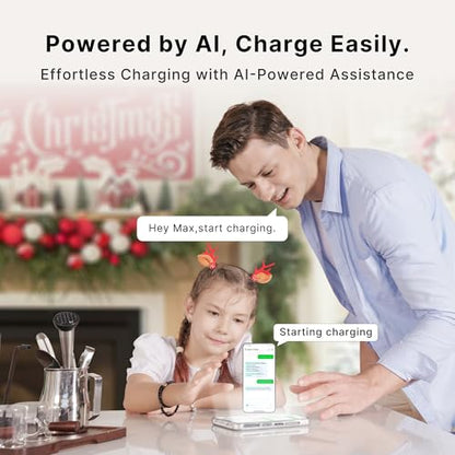 Autel Cargador EV Nivel 2 40 Amperios Hogar Inteligente AI para Vehículo Eléctrico (EV) con Wi-Fi y Bluetooth, EVSE con Funda Integrada y Cable de 25 Pies NEMA 14-50 Enchufe (Gris Oscuro) #106000764