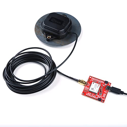 SparkFun Kit GPS-RTK-SMA – Incluye salida GPS – Antena de montaje magnético – Placa de tierra y cable USB-C – u-Blox ZED-F9P y RTK – Alta precisión en milímetros – Operaciones Rover y estación base