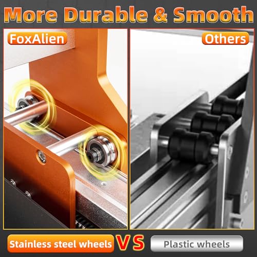 FoxAlien - Máquina de fresado CNC XE-PRO con tornillos de bola, husillo de 400 W de 3 ejes de fresado para corte de madera y aluminio actualizable a rieles lineales