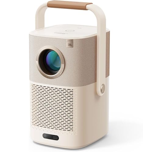 [Sonido de JBL y batería integrada] Proyector para exteriores Yaber T2 con WiFi 6 y Bluetooth, proyector portátil de película inteligente Native 1080P para interior y exterior, compatible con TV