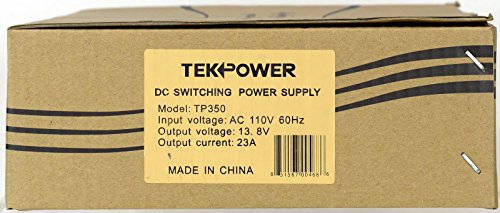 TekPower TP350 Fuente de alimentación conmutada de 23 amperios DC 13.8V con enchufe de cigarrillo