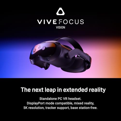 HTC Vive Focus Vision - Auriculares de Realidad Mixta y PC VR + Controladores - Edición de Consumo ‎99HAUM006-00