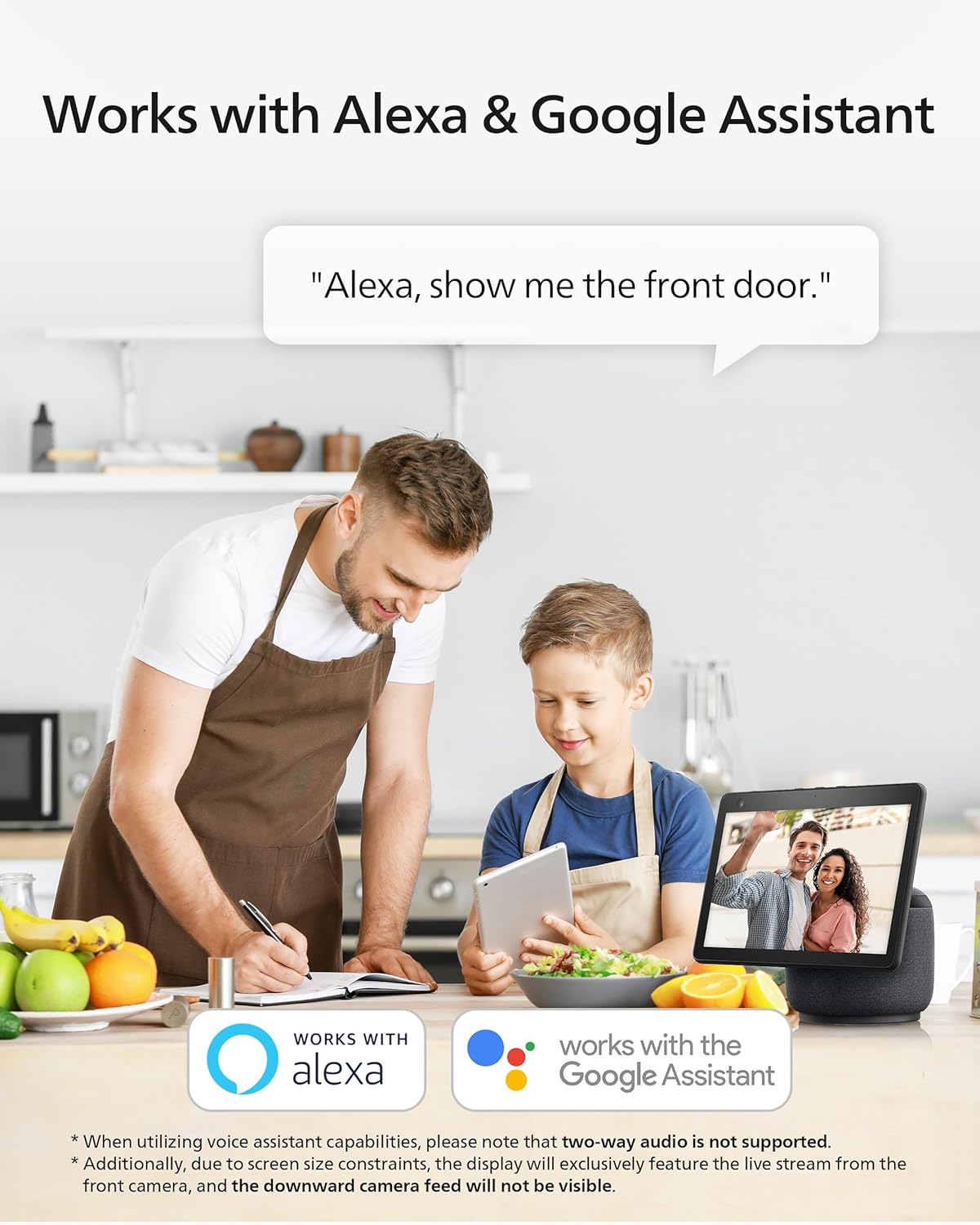 Cámara de timbre de video de seguridad Philips (timbre incluido), sin cuota mensual, cámaras duales 2K FHD con detección de movimiento, audio de 2 vías, compatible con Alexa y Google Assistant # DDA270X-2TXS