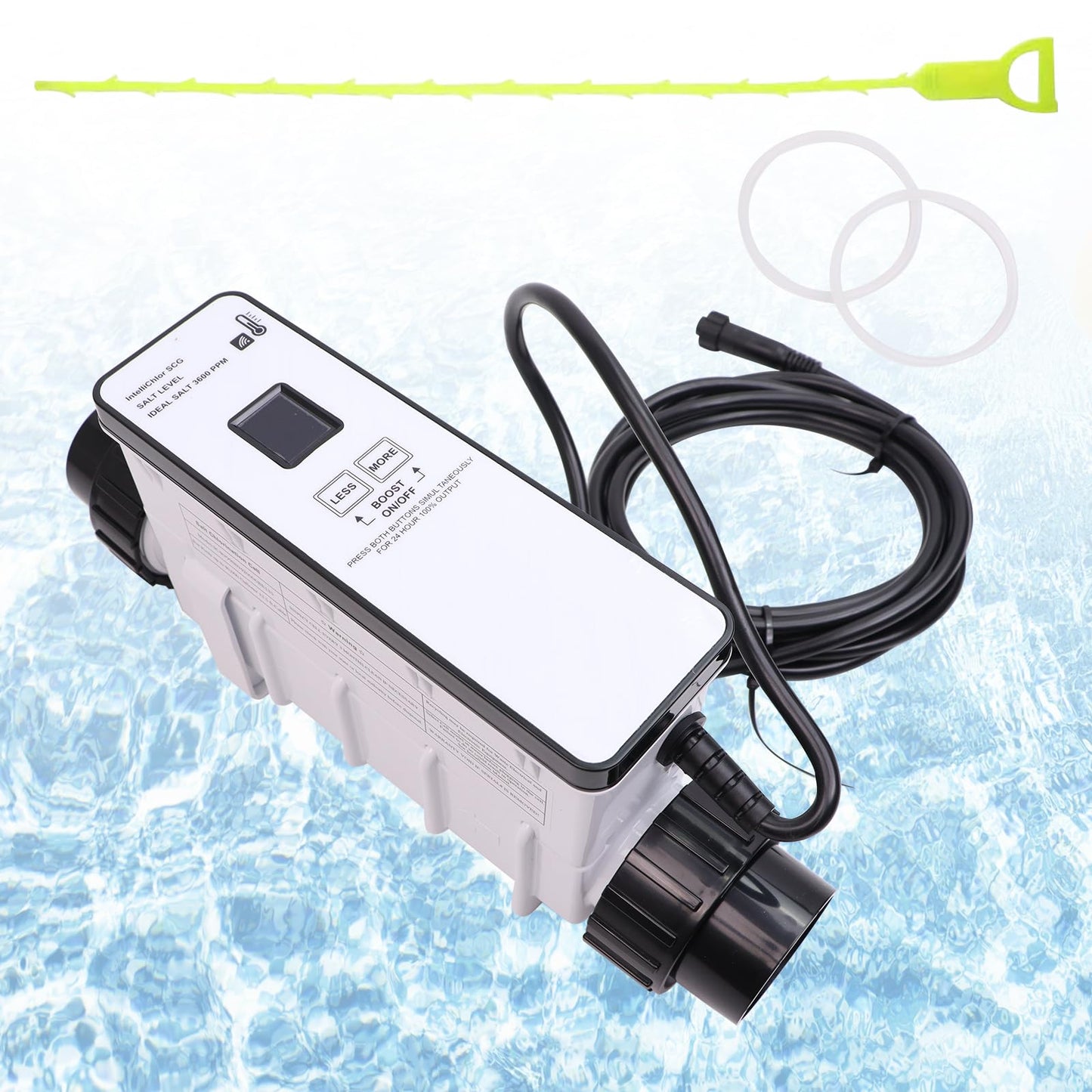 EC-520555 Generador de cloro de agua salada de células de sal mejorado, compatible con clorador de piscina Pentair IntelliChlor IC40, sistema de clorador de sal para piscinas enterradas de hasta