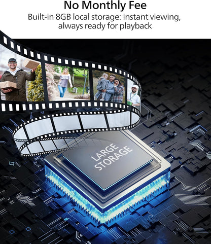 Cámara de timbre de video de seguridad Philips (timbre incluido), sin cuota mensual, cámaras duales 2K FHD con detección de movimiento, audio de 2 vías, compatible con Alexa y Google Assistant # DDA270X-2TXS