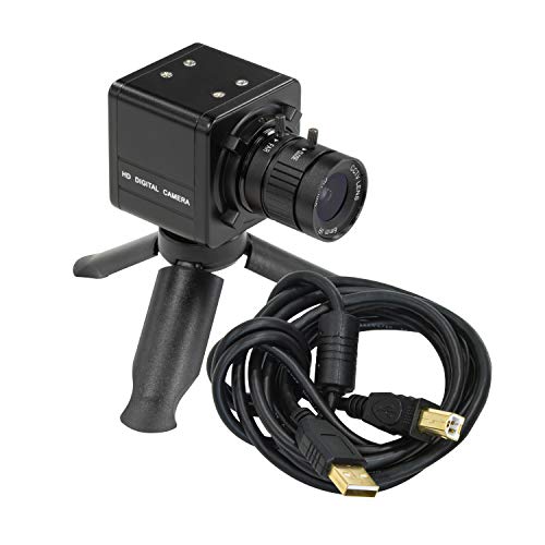 Arducam para cámara Raspberry Pi HQ, cámara web IMX477 HQ de 12 MP con audio, lente de montaje CS de 6 mm, carcasa de metal, trípode y cable USB