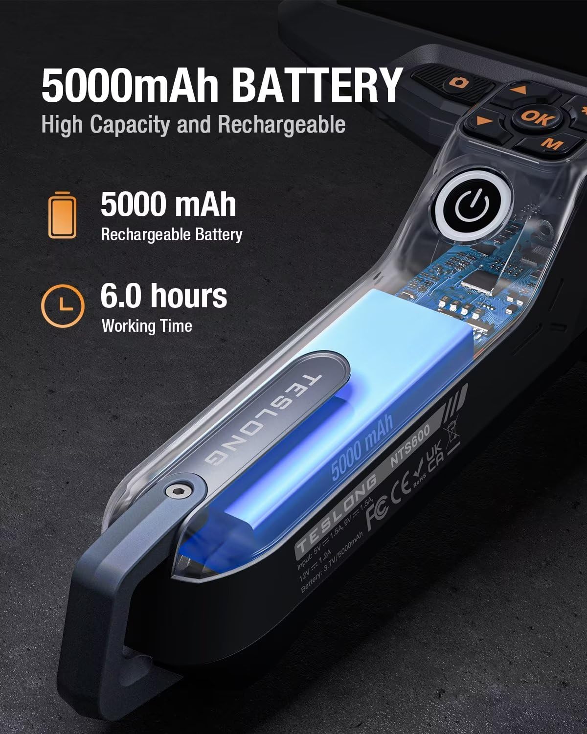 Cámara de inspección, boroscopio Teslong de triple lente con pantalla dividida IPS de 6 pulgadas, cámara endoscopio WiFi con luz IP67, impermeable, flexible, cámara de alcance - NTS600