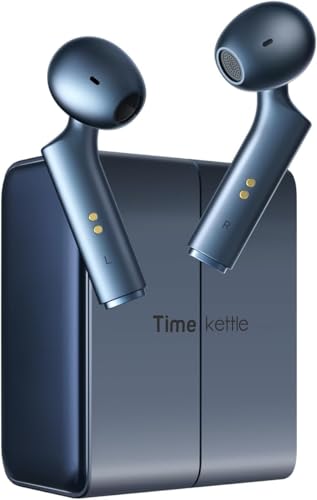 Timekettle Auriculares de traducción W4, sensor de huella de voz ósea para voz clara en ruido, corrección de traductor AI, privacidad protegida con GDPR, Bluetooth, aplicación iOS/Android para