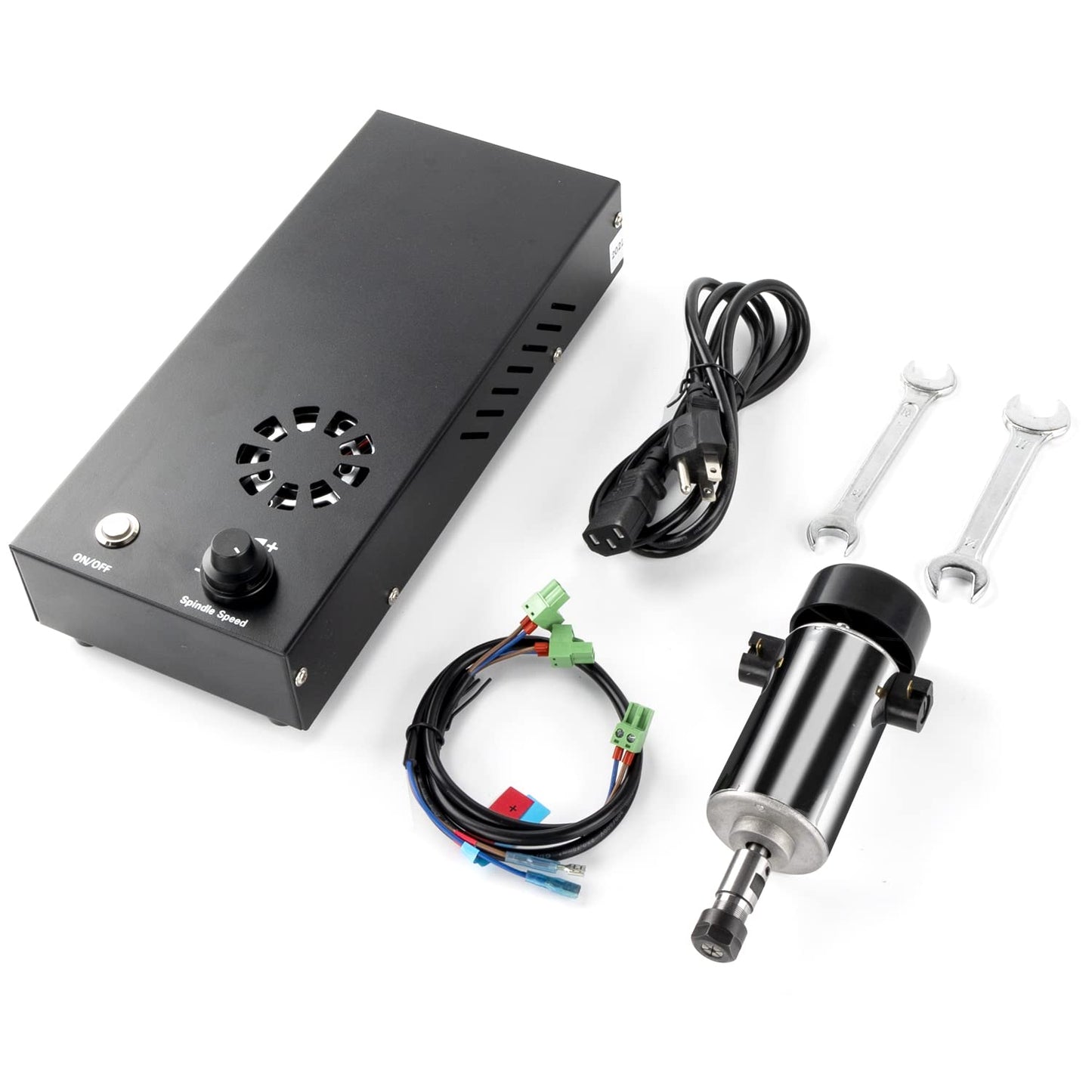 FoxAlien Kit de actualización CNC 300 W DC husillo fresado motor para Masuter 4040, Masuter Pro, Masuter 3, 3018-SE V2 CNC Router máquina de grabado con caja de control integrada velocidad ajustable