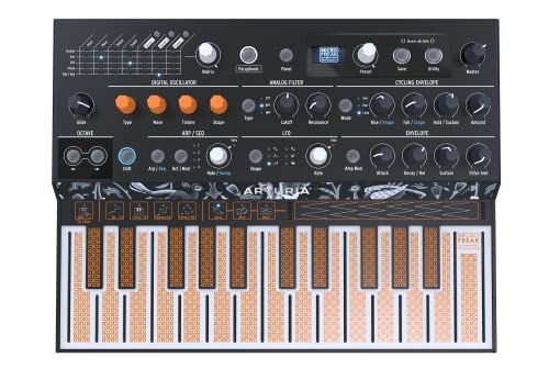 Arturia - Teclado sintetizador MicroFreak - Sintetizador híbrido de 25 teclas con teclado PCB, osciladores ondulables y digitales, filtros analógicos