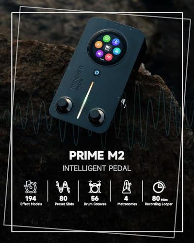 MOOER Prime M2 - Amplificador de auriculares con procesador de múltiples efectos, pedales de guitarra bajo estéreo con 194 modelos de efectos que cargan MNRS y archivos de muestra IR de terceros