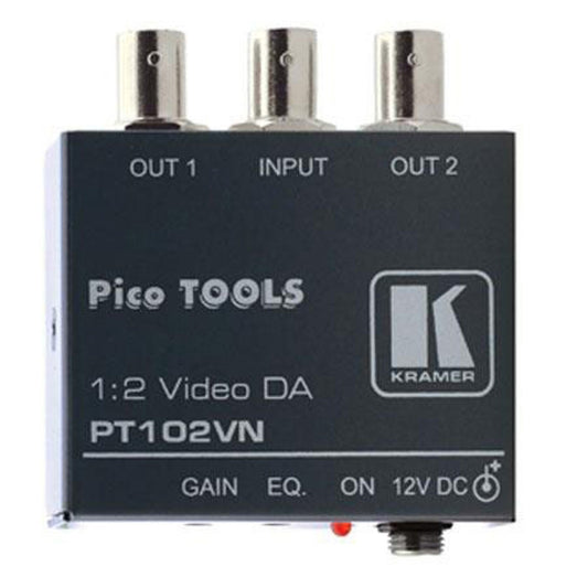 Amplificador de distribución de vídeo compuesto Kramer Electronics PT-102VN 1:2